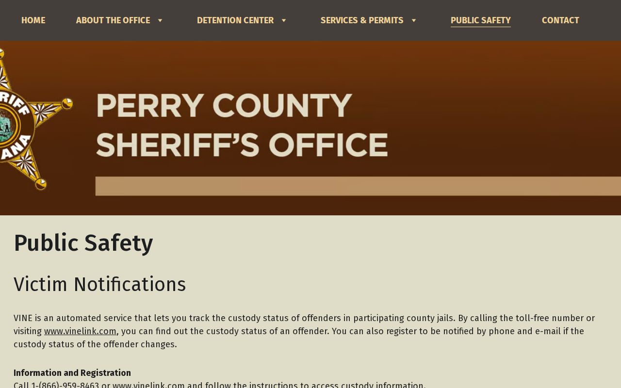 Perry County custody release and transfer alerts